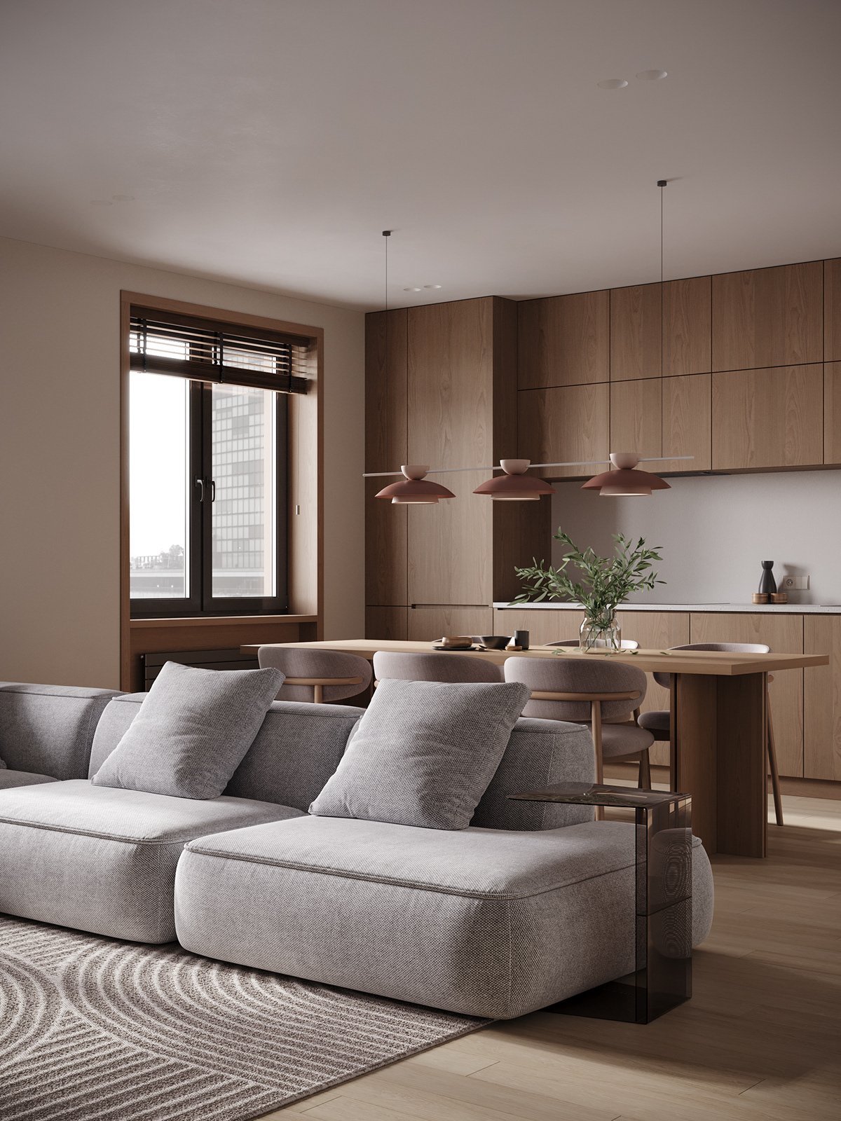 Warm Oak Interior 90m² — ảnh minh họa concept 5