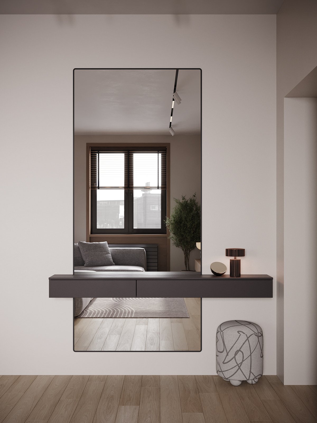 Warm Oak Interior 90m² — ảnh minh họa concept 7