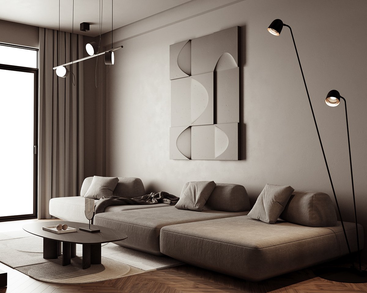 Japandi Living 105m² — ảnh minh họa concept 2