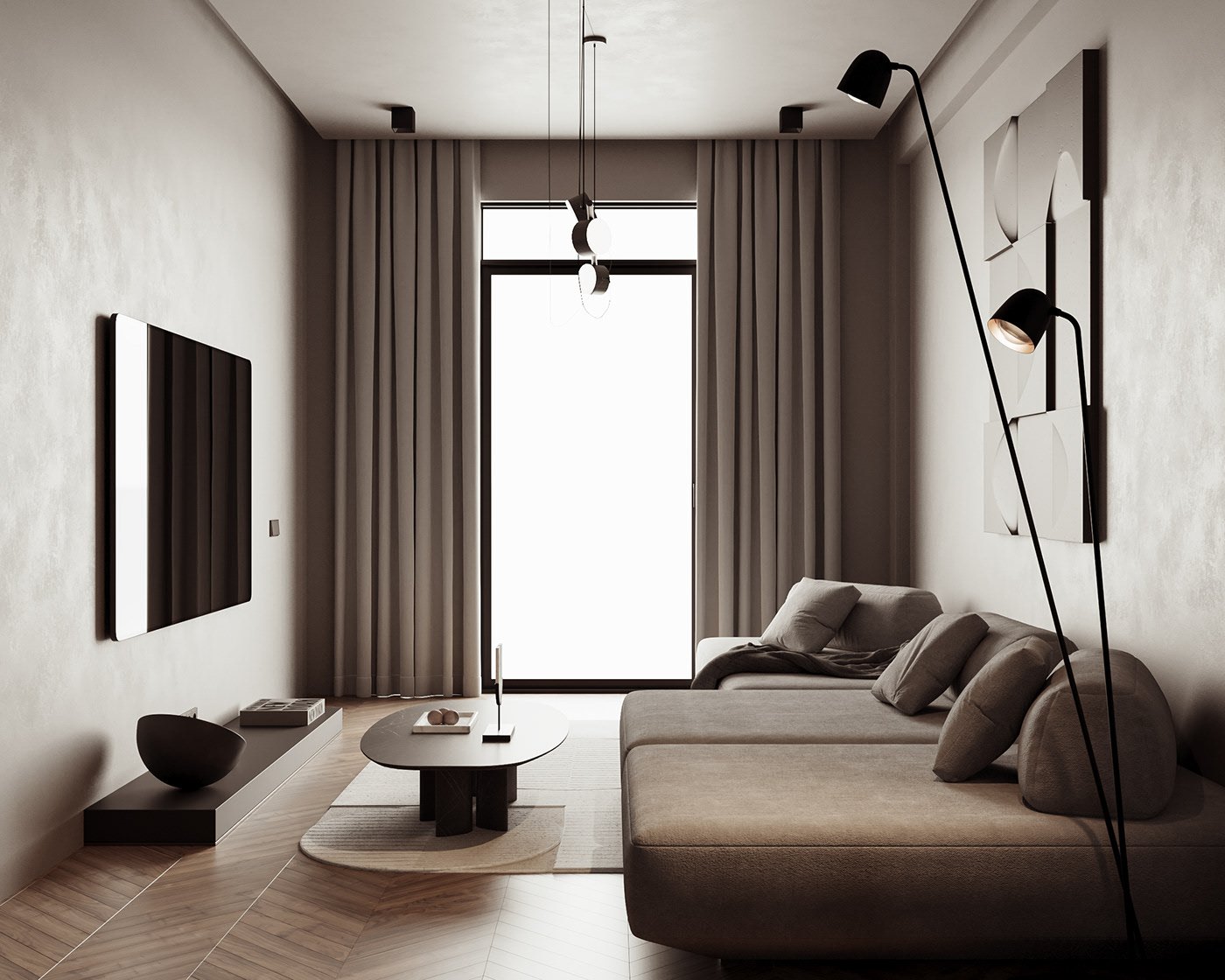 Japandi Living 105m² — ảnh minh họa concept 5