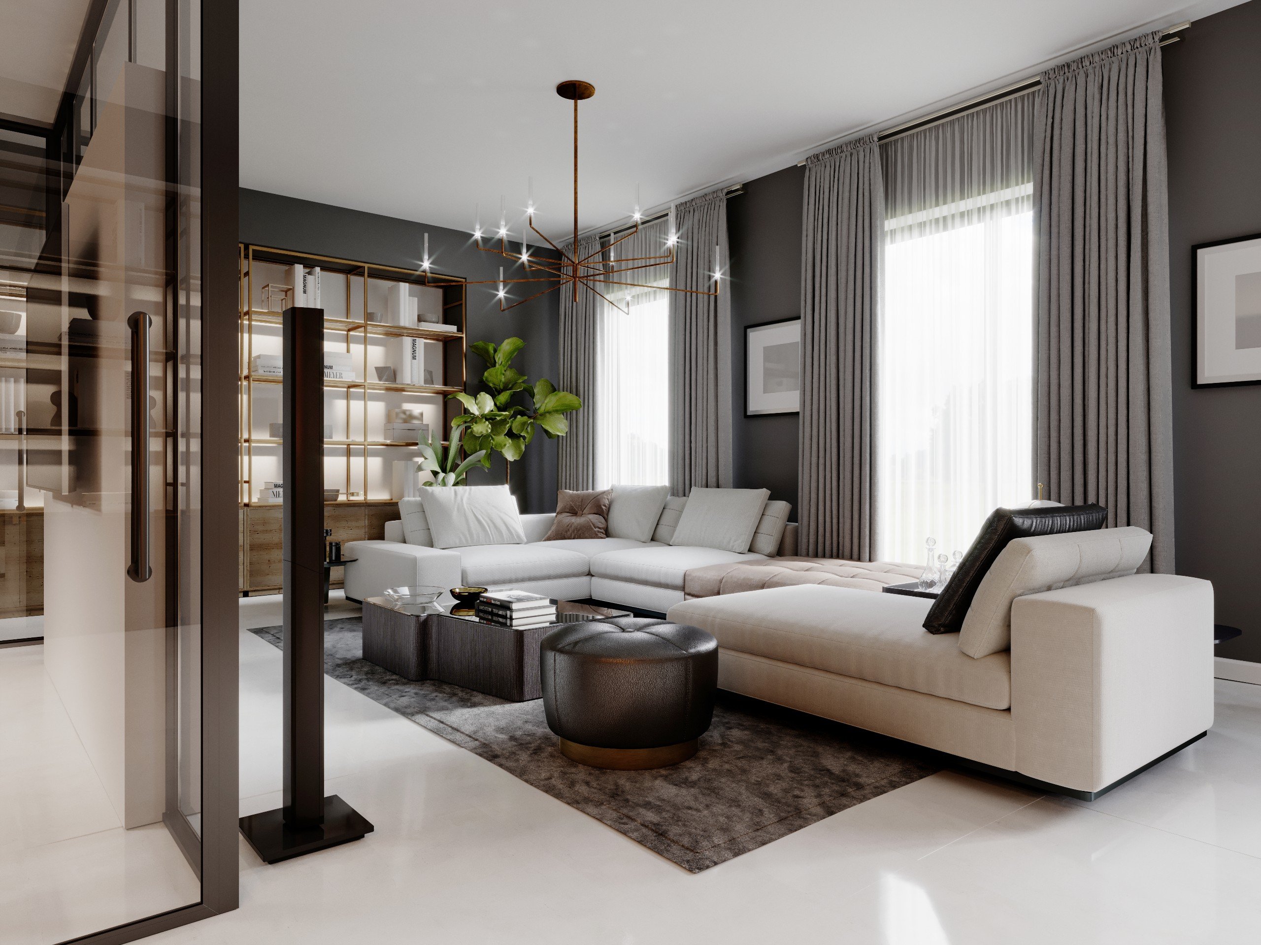 Deep Green Interior 120m² — ảnh minh họa concept 3