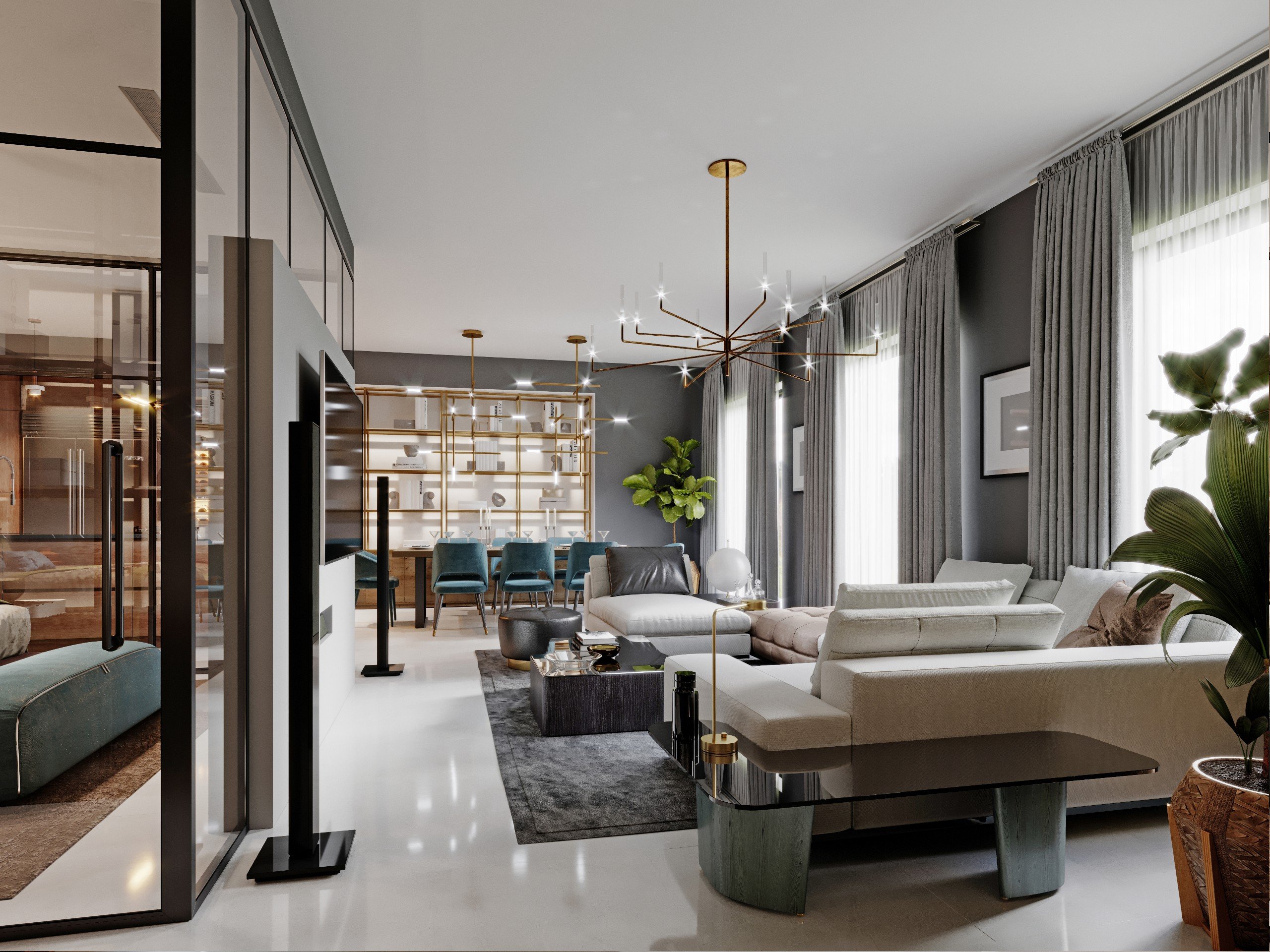 Deep Green Interior 120m² — ảnh minh họa concept 6