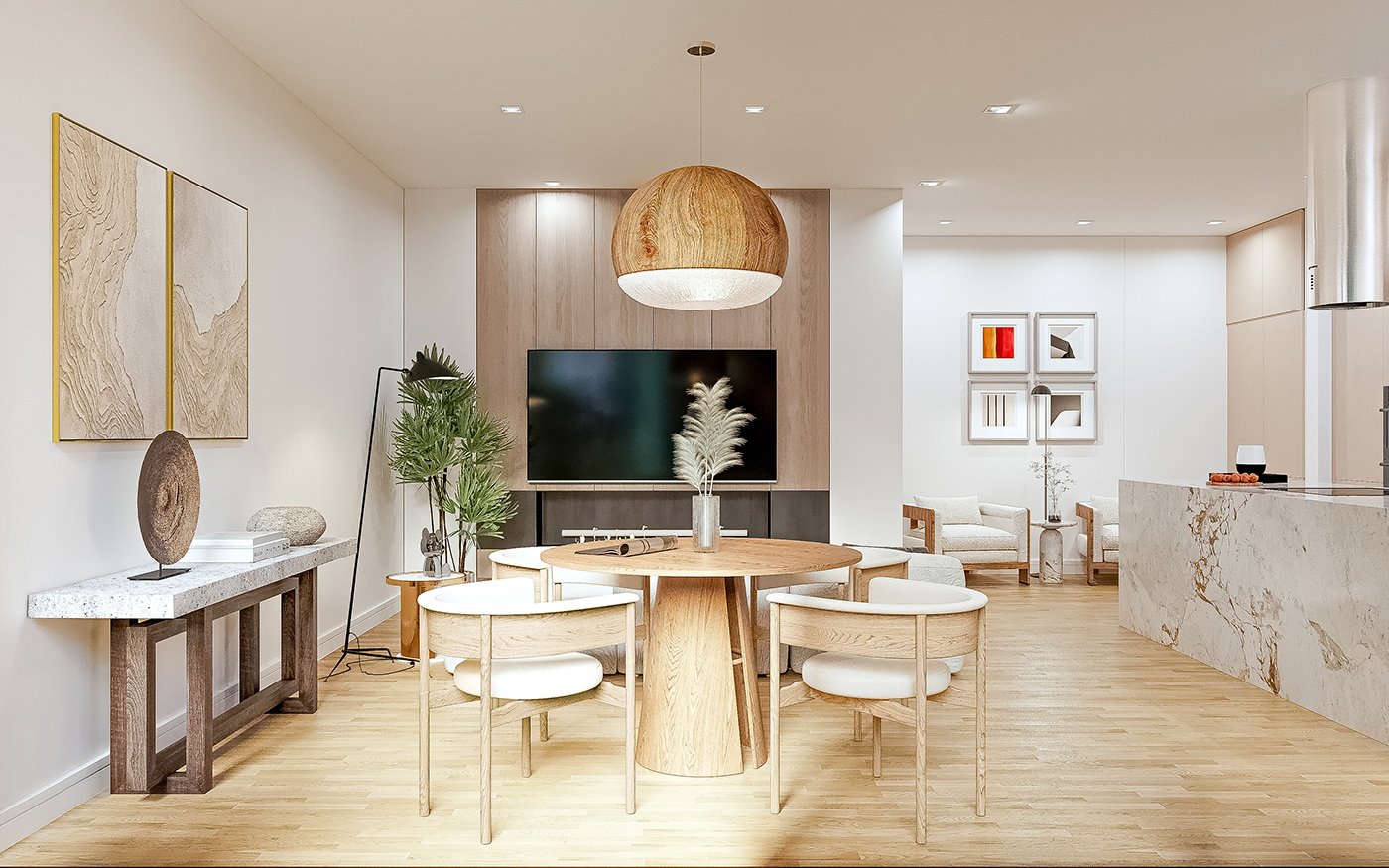 Phòng khách Oak Light 38m²