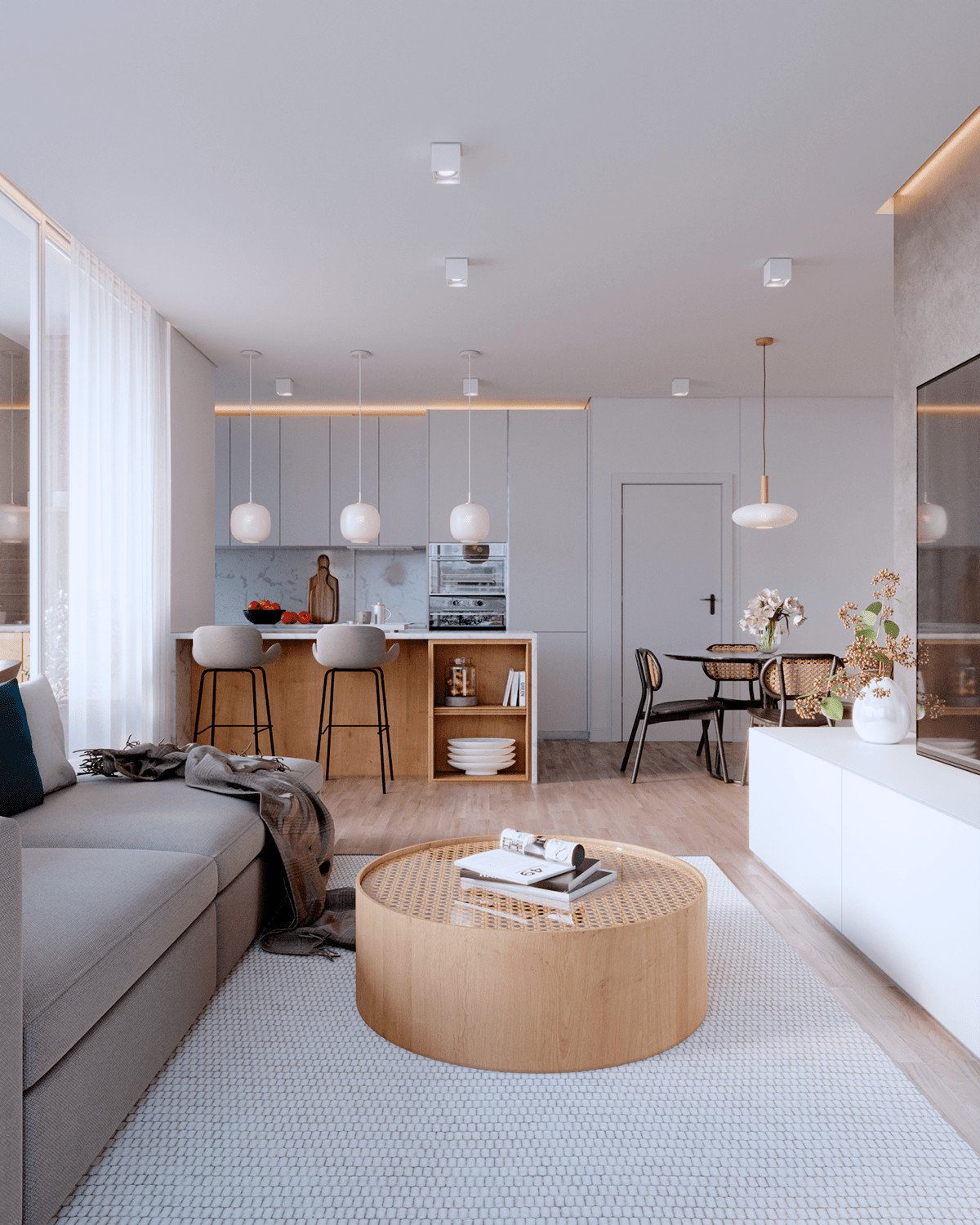 Phòng khách Deep Tone 50m²