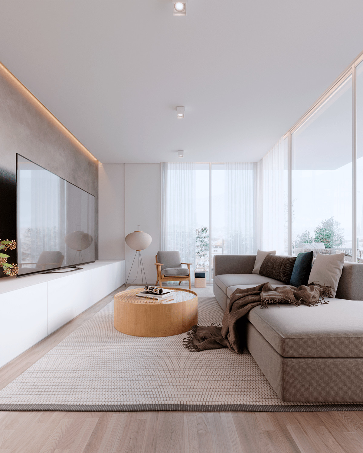Phòng khách Deep Tone 50m² — ảnh minh họa concept 2