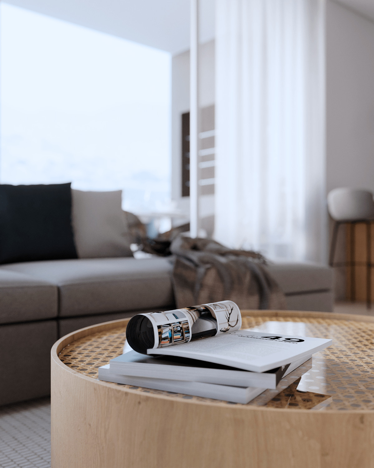 Phòng khách Deep Tone 50m² — ảnh minh họa concept 3