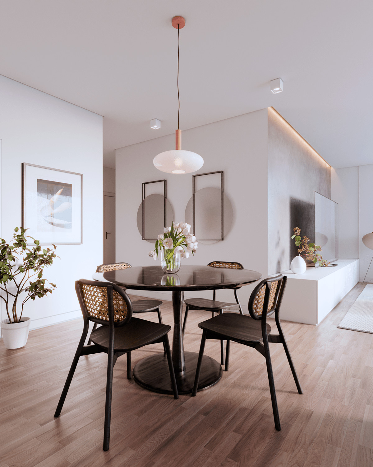 Phòng khách Deep Tone 50m² — ảnh minh họa concept 6