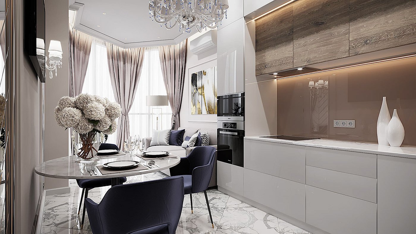 Phòng khách Japandi 42m²
